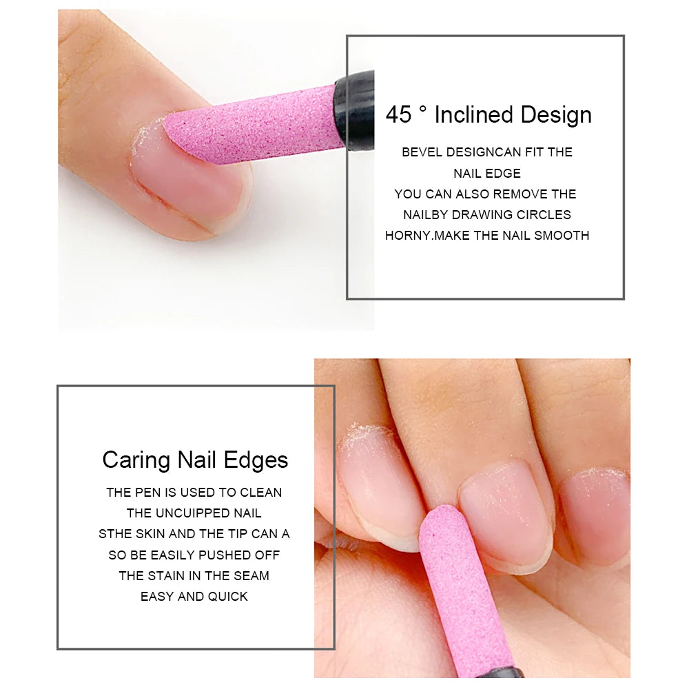 Quartz Stone Scrub Nail File Rods Cuticle Remover Dead Skin Remover