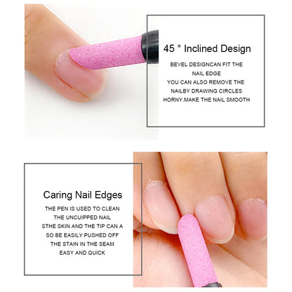 Quartz Stone Scrub Nail File Rods Cuticle Remover Dead Skin Remover