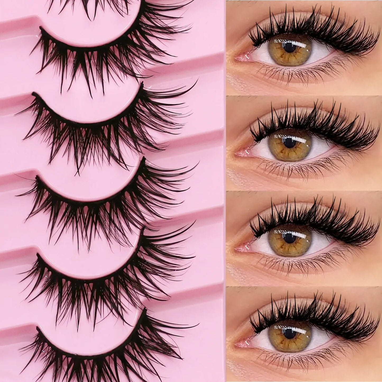 Veltrinay Manga Lashes Fluffy Soft 3D Mink False Lashes Wispy Soft