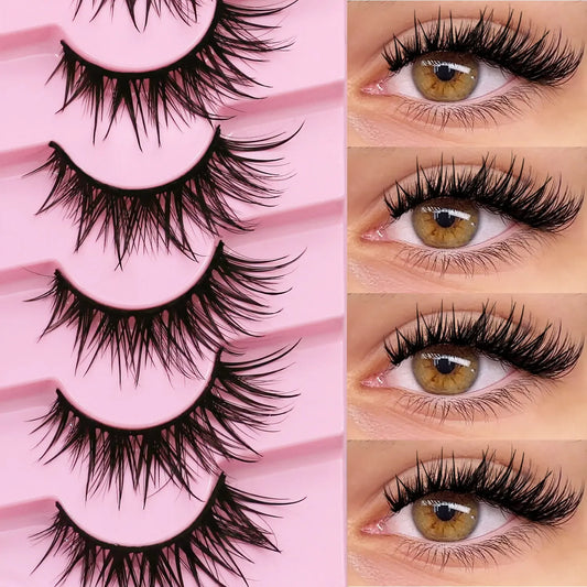 Veltrinay Manga Lashes Fluffy Soft 3D Mink False Lashes Wispy Soft