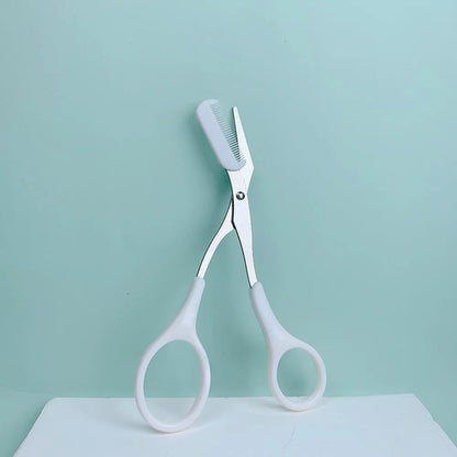 Stainless Steel Eyebrow Trimming Pink/White/Black Scissors with