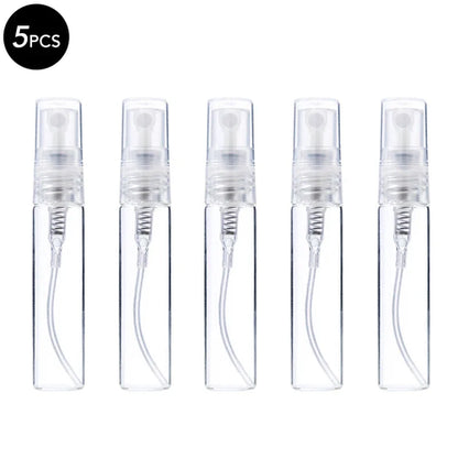 5/10Pcs 3ml 5ml 10ml Clear Mini Perfume Glass Bottle Empty Cosmetics