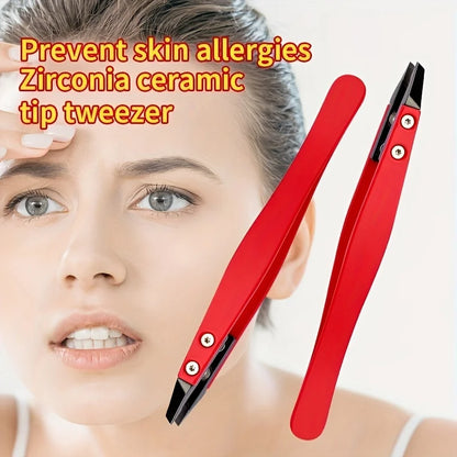 Zirconia Ceramic Pointed Tweezers Stainless Steel Tweezers with