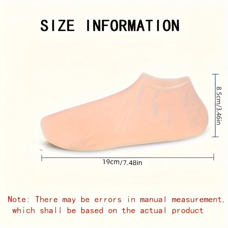 Silicone Moisturizing Foot Socks, 2 Pack, for Dry and Cracked Feet -