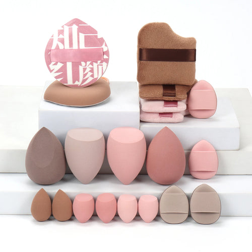 20 Pcs Pink Makeup Sponge and Makeup Puff Set Suitable for Face Cream