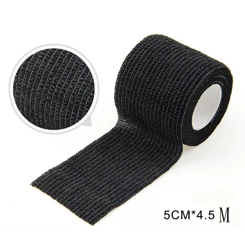5/10/15/20 Black Tattoo Grip Bandage Cover Wraps Tapes Nonwoven
