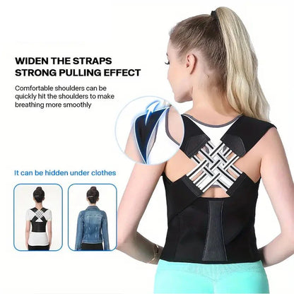 Back waistband posture corrector for men and women, adjustable