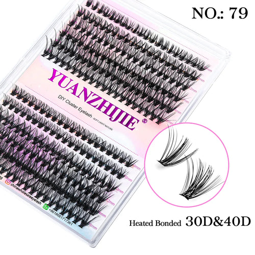 DIY 144 Cluster Lashes YUANZHIJIE free ship Segmented Beam Natural C/D