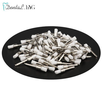 100pcs/Bag Disposable Dental Polisher Nylon Bristle Brush Polishing