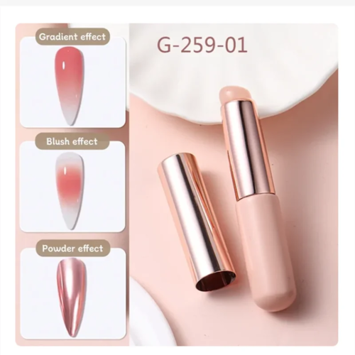 Nail Art Silicone Brush Reusable Mirror Powder Pigment Applying