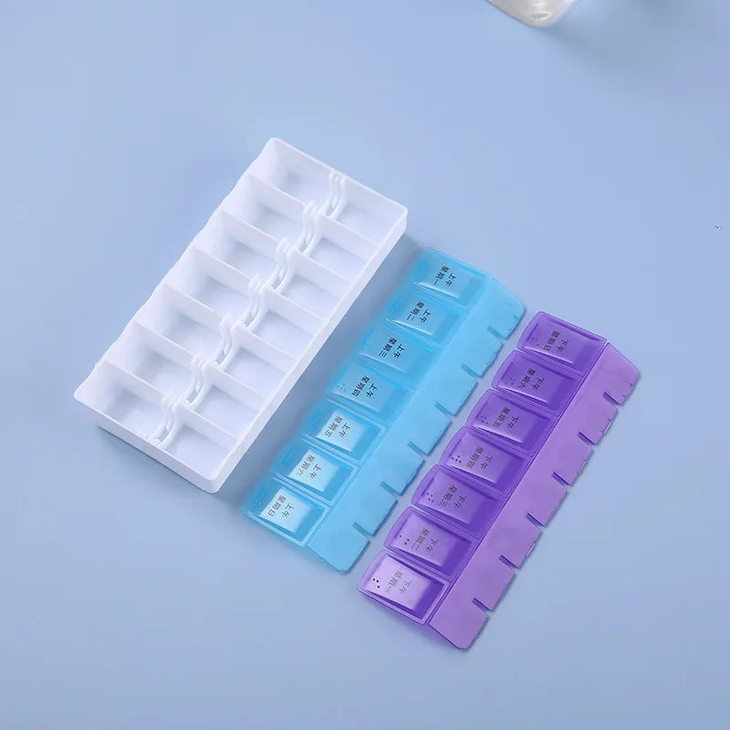 New Weekly Portable Travel Pill Cases Box 7 Days Organizer 14 Grids