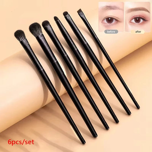 6-Piece Eye Makeup Brush Set: Professional Soft Contour Eyeshadow
