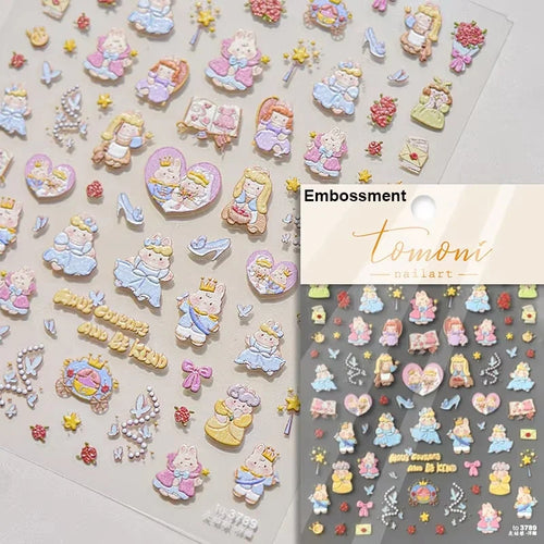 Cute Animals Bear Dog Cake Sweet Cherry Grid Bowknot Star Line Fruit