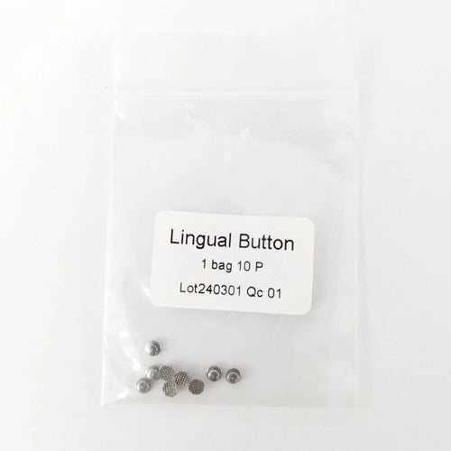 10pcs/Pack Dental Orthodontic Lingual Button Bottom Bondable Metal