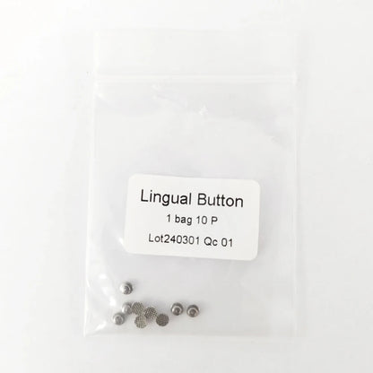 10pcs/Pack Dental Orthodontic Lingual Button Bottom Bondable Metal