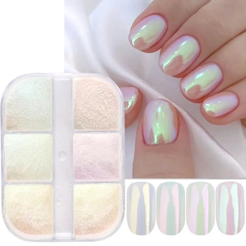 Moonlight Mirror Nails Powder Metallic Chrome Effect Pigments Gel