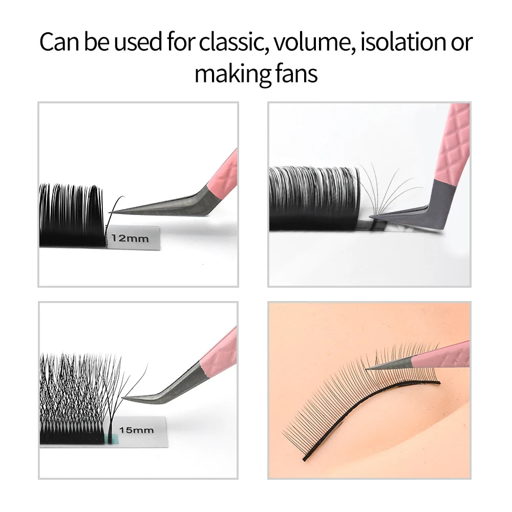 LAGEE Fiber Tip Eyelash Extension Tweezer Volume Isolation Precise