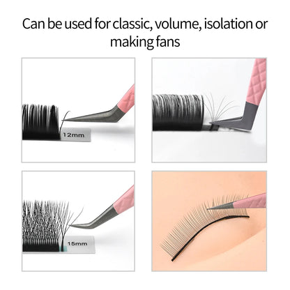 LAGEE Fiber Tip Eyelash Extension Tweezer Volume Isolation Precise