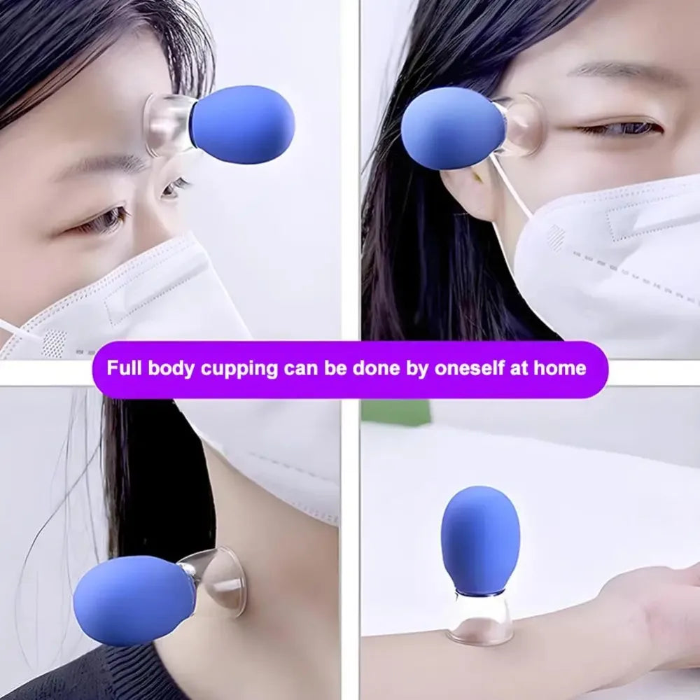 2/4 Pieces Facial Cupping Set Eye Face Vacuum Massage Anti Cellulite