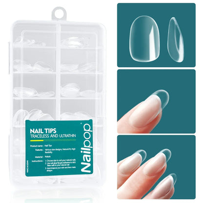 Nailpop 120pcs/box Gel X Nail Tips Medium Short Shape