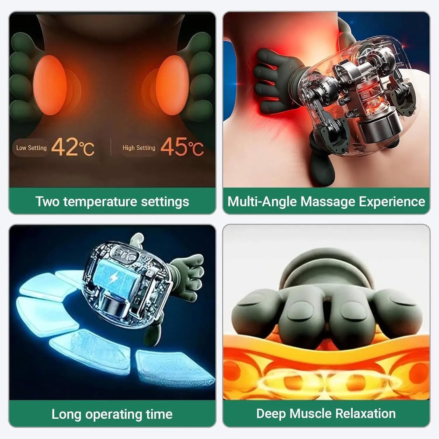 Bionic Heated Massager Neck Shoulder Massager N7 Kneading Massager