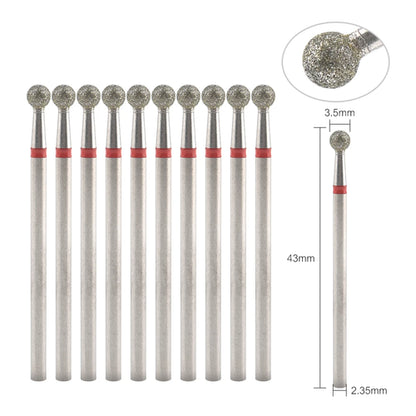 10Pcs Diamond Milling Cutter For Manicure Electric Nail Drill Bits