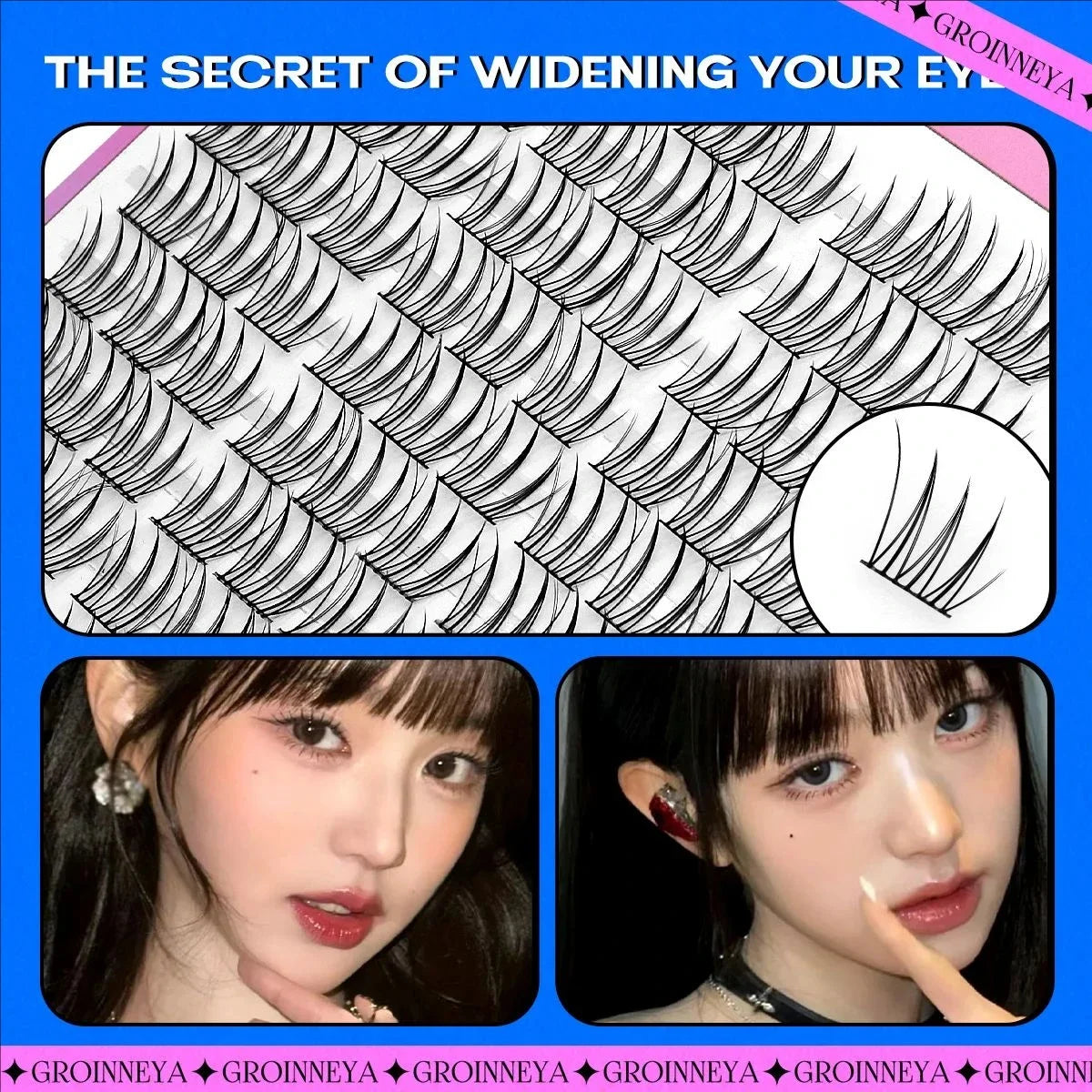 MIAOJIE Cluster Lashes Natural Eyelash extension Volume Individual