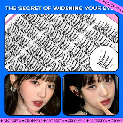 MIAOJIE Cluster Lashes Natural Eyelash extension Volume Individual