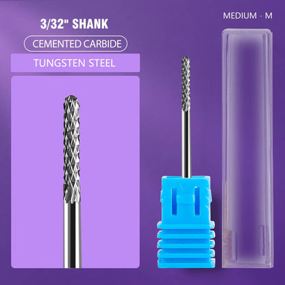 Ceramic Tungsten Carbide Nail Drill Bit Rotate Burr Milling Nail
