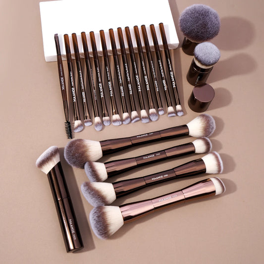 MAANGE 20pcs/set Pro Makeup Brushes Double Ended Foundation Concealers