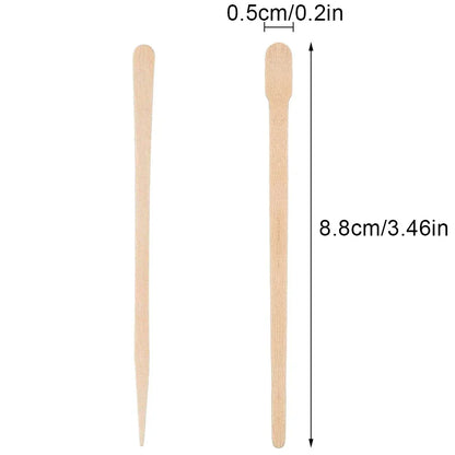 100PCS Woman Wooden Hair Removal Stick Disposable Depilation Spatula
