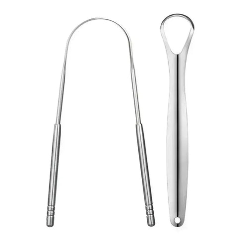 1/2/3Pcs Reusable Stainless Steel Useful Tongue Scraper Cleaner Fresh