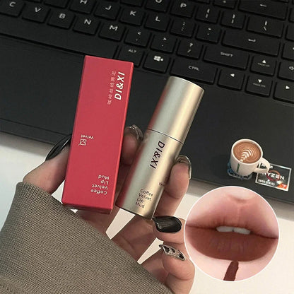 DIXI Mini Silver Tube Matte Lip Glaze — Velvet Finish, Skin-Enhancing,