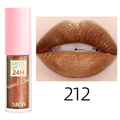 18 Colors Glitter 1pcs Lip Glaze Long Lasting Lip Gloss Waterproof