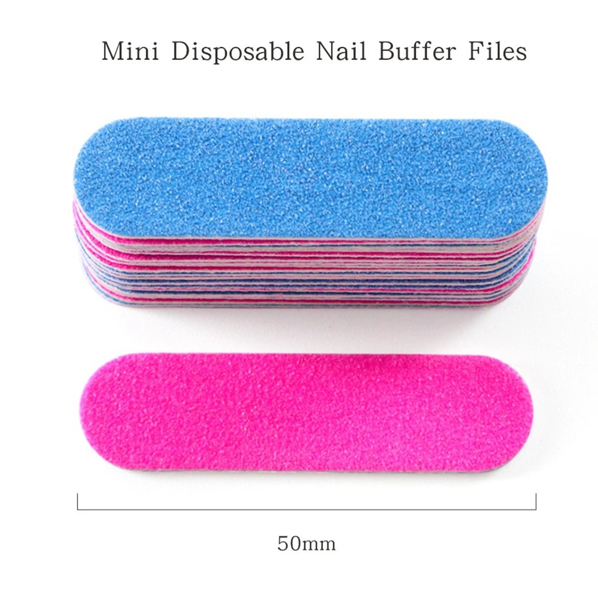 10/20/50/100/200 pcs Disposable Mini Nail Files - Double Sided Emery