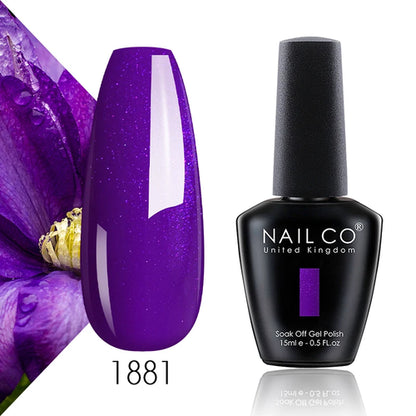 NAILCO 15ml Translucent Color Gel Nail Polish Vernis Semi Permanent UV