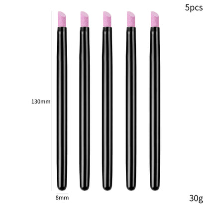 5Pcs Quartz Pen Nail  Cuticle Pushers Nail Polish Manicure Stick Nail