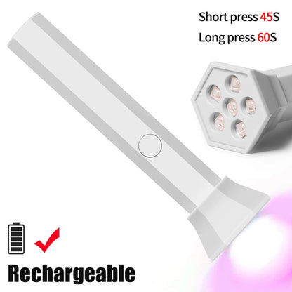 YIKOOLIN Handheld UV Light for Gel Nails  Mini UV Light for Gel Nails