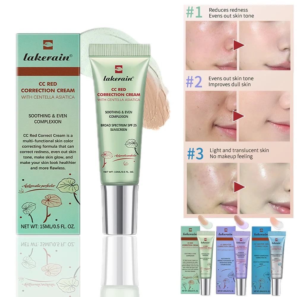 3pcs CC Cream Color Changing Liquid Foundation Centella Korean High