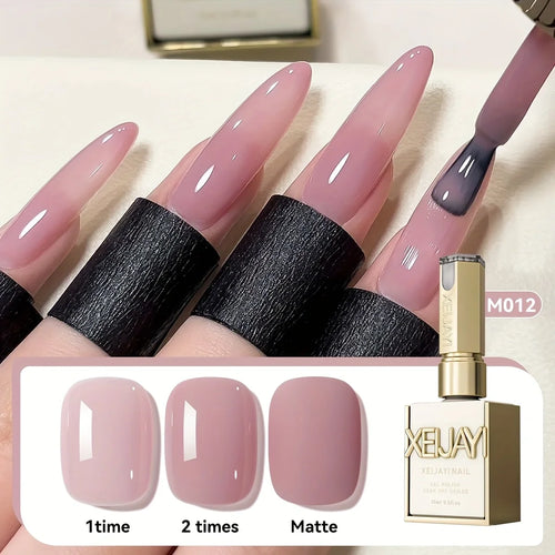 1pc 15ml Reddish Brown Gel Nail Polish Starter Pure Soak Off No Wipe