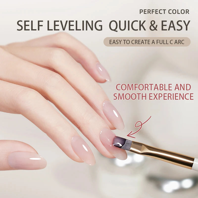 PERFECT COLOR  4-in-1 Builder Nail Gel,20g 12 Colors Rubber Base Gel