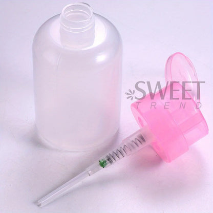 100/200ml Empty Press Pump Dispenser Plastic Lockable Leak-proof Nails