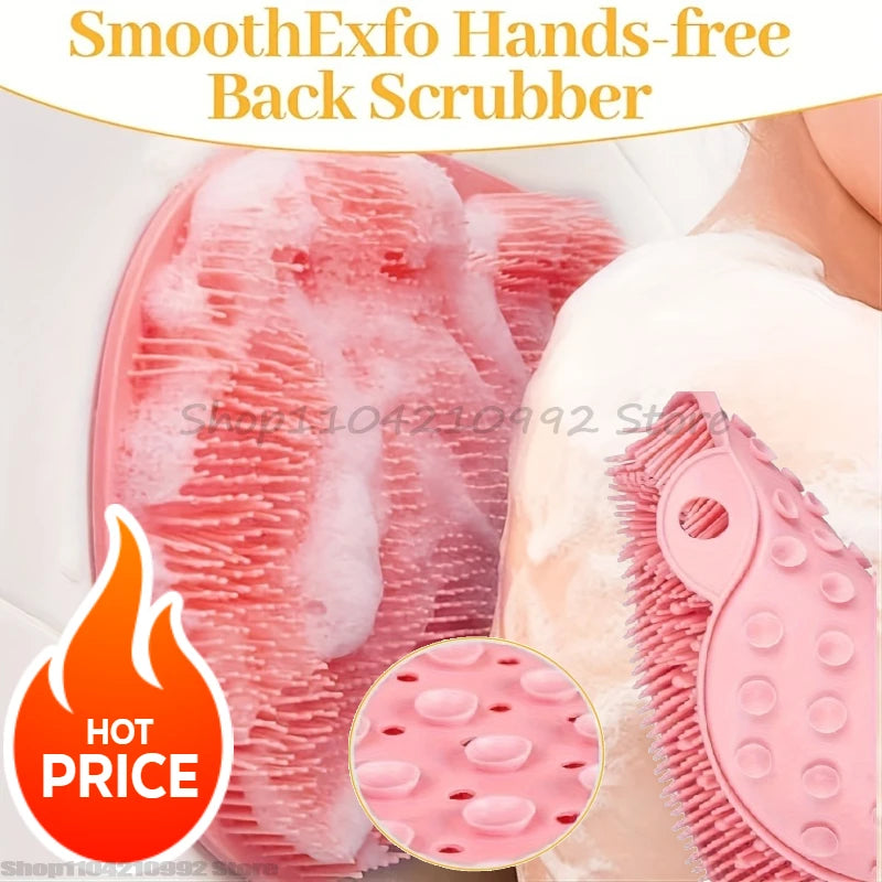 Exfoliating Shower Massage Scraper Bathroom Non-slip Bath Mat Back