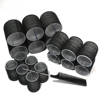 28pcs/Set Hair Roller Sets 18pcs Plastic Self Grip Hair Curlers 3
