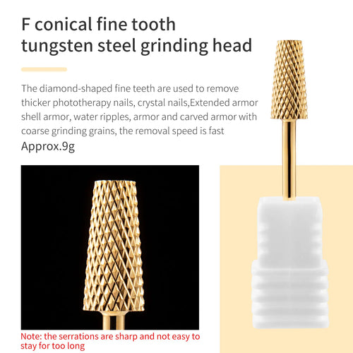 5 In 1 Tungsten Carbid Nail Drill Bits Milling Cutter For Remove Nail