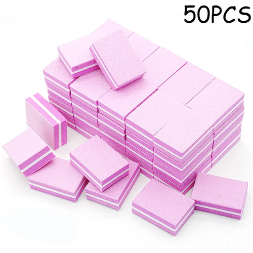 50Pc Professional Mini Nails Art buffer File 100/180 Sandpaper