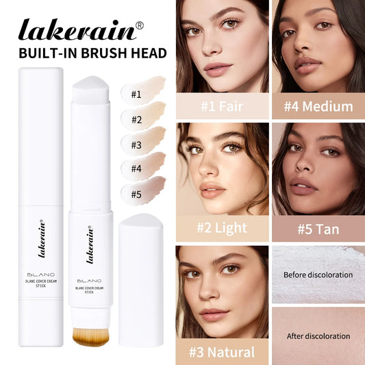 2-in-1 Color-Changing Foundation Stick Liquid Lightweight Moisturizing