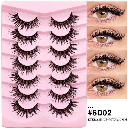 Veltrinay Manga Lashes Fluffy Soft 3D Mink False Lashes Wispy Soft