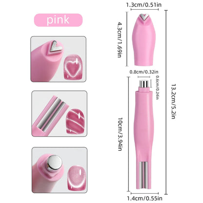 3-in-1 Multifunctional Cat Eye Nail Magnet Tool for DIY Salons Heart &