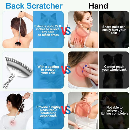 Telescopic Back Scratcher Ergonomic Back Scratchers Extendable Metal